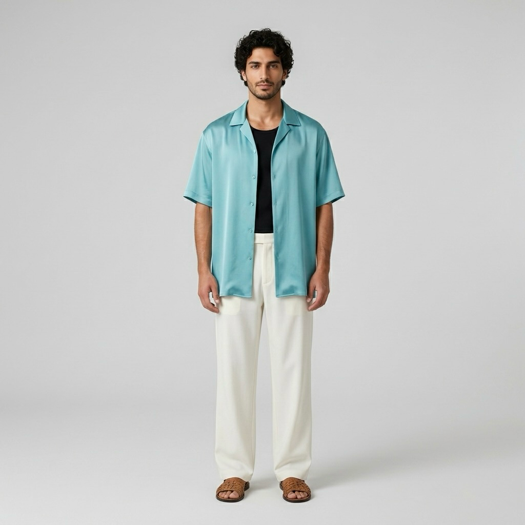 Silky Camp-Collar Resort Shirt