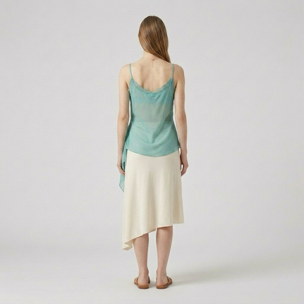 Lace-Edged Drape Cami