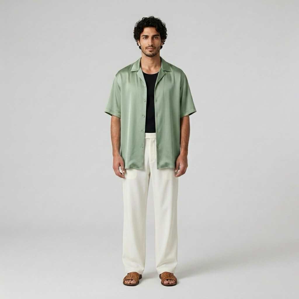Silky Camp-Collar Resort Shirt