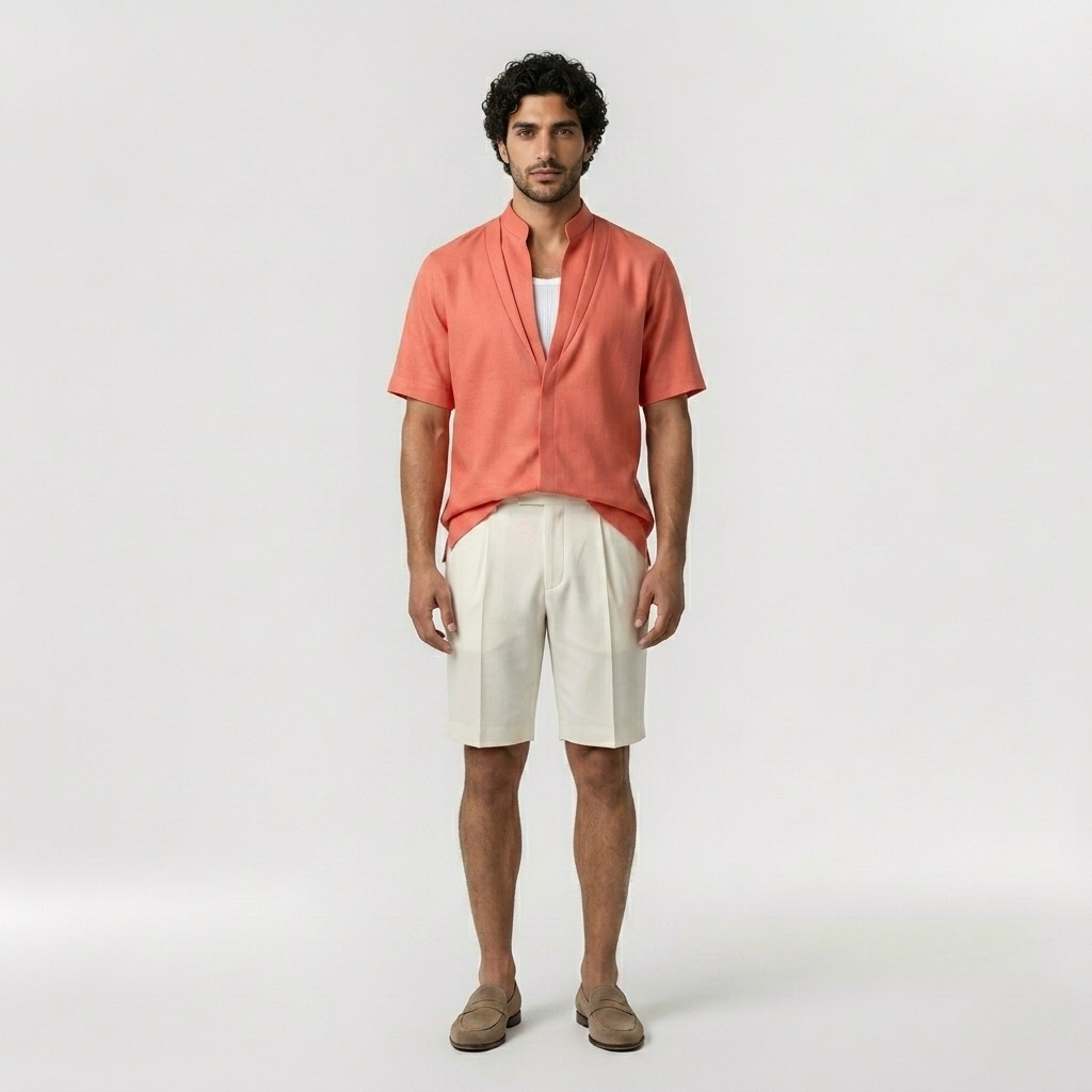 Grandad-Collar Resort Shirt