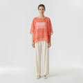 Layered Sheer Cape Blouse