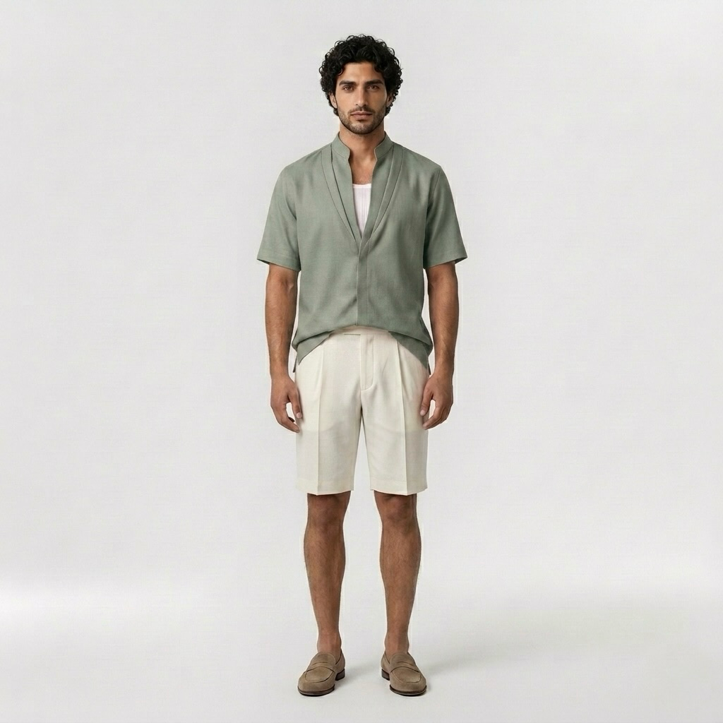 Grandad-Collar Resort Shirt