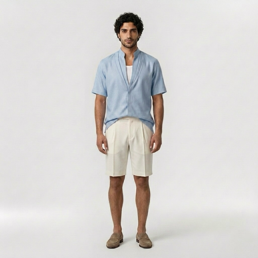 Grandad-Collar Resort Shirt