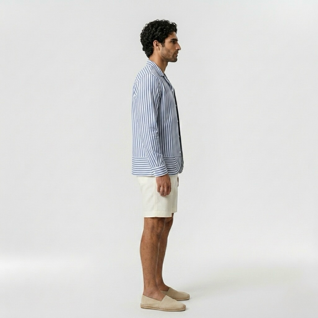 Riviera Stripe Camp Shirt