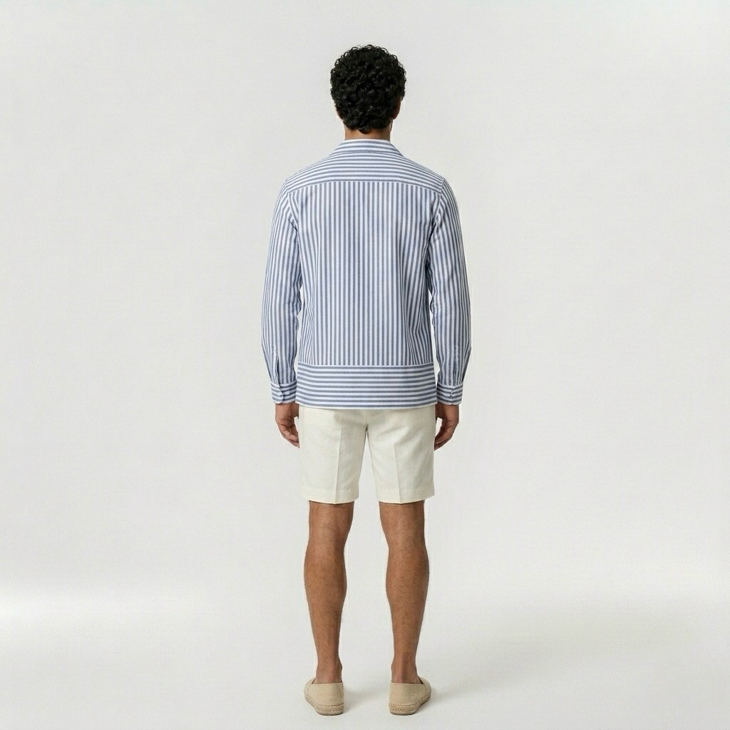 Riviera Stripe Camp Shirt