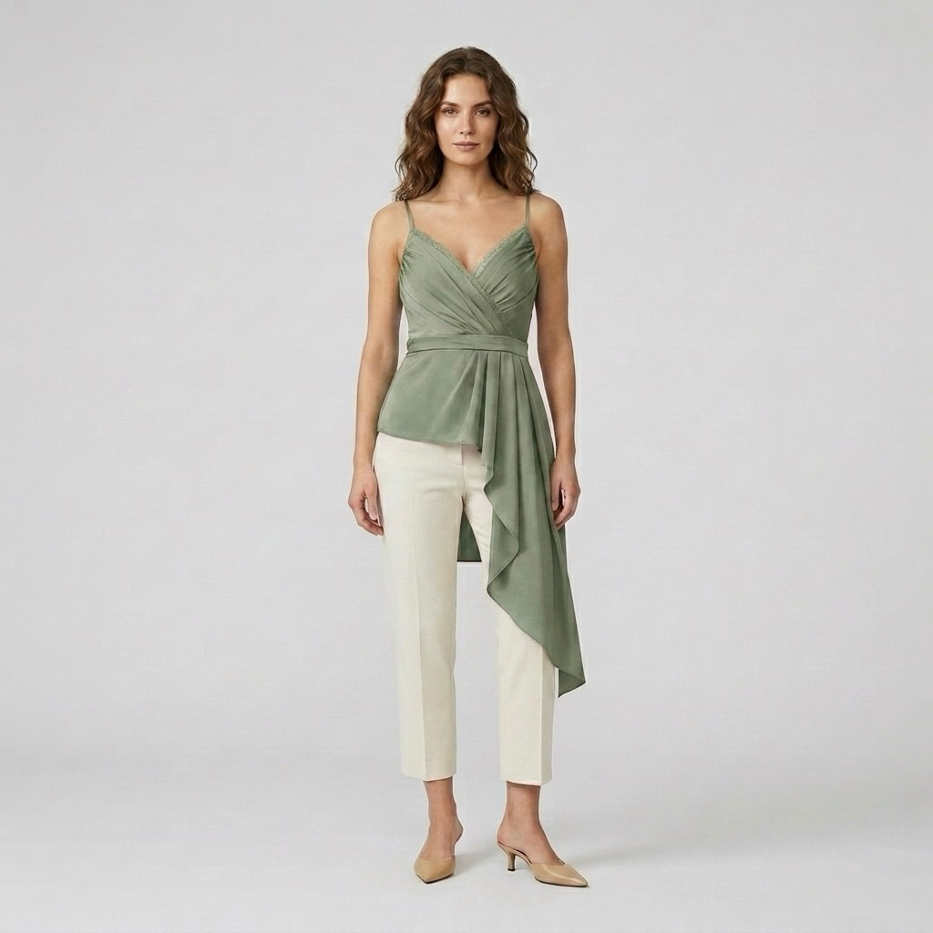 Wrap-Front Sash Cami