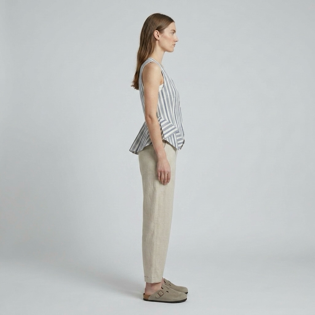 Pinstripe Waterfall Vest