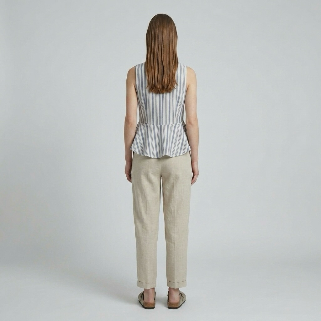 Pinstripe Waterfall Vest