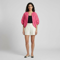 Broderie Balloon-Sleeve Jacket