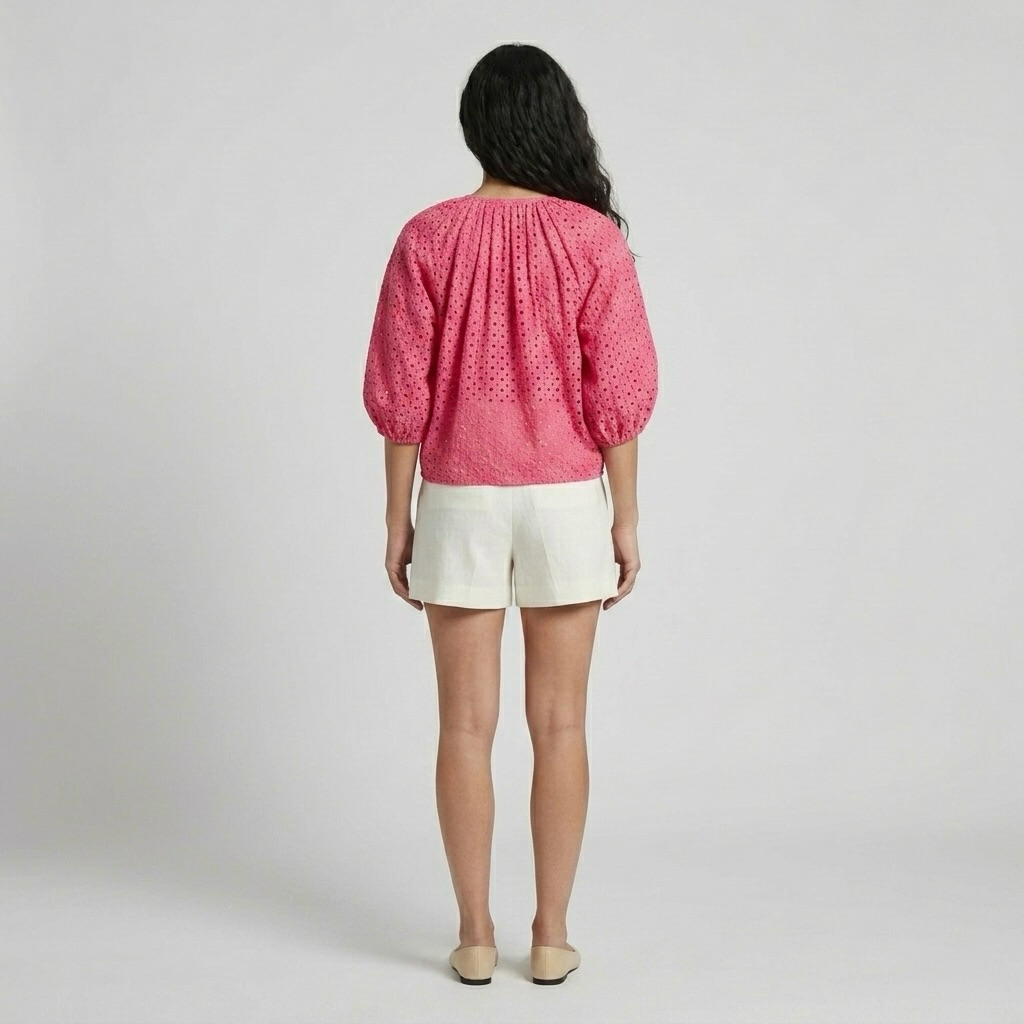 Broderie Balloon-Sleeve Jacket