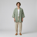 Wide-Sleeve Open Overshirt