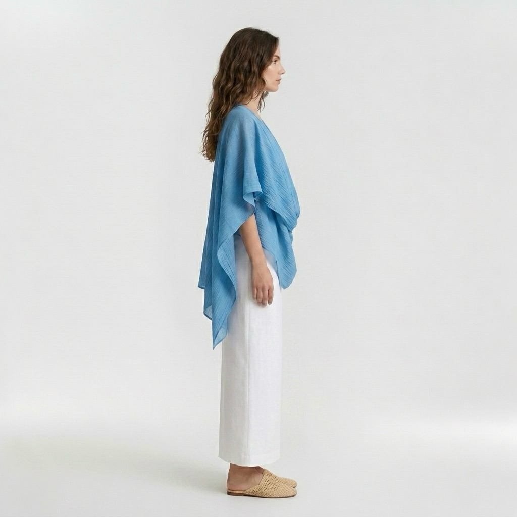 Soft Pleat Cape Top
