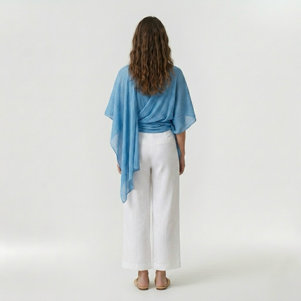 Soft Pleat Cape Top
