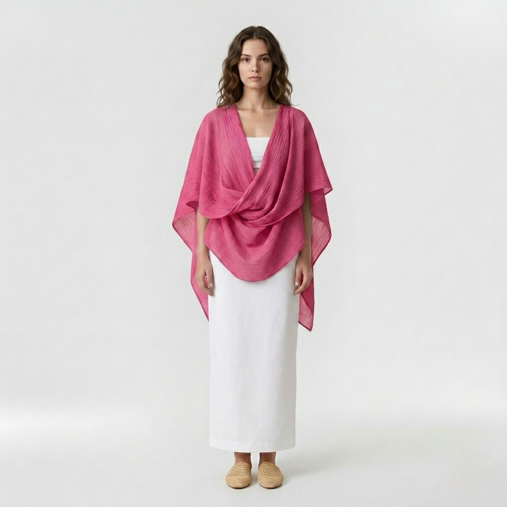 Soft Pleat Cape Top