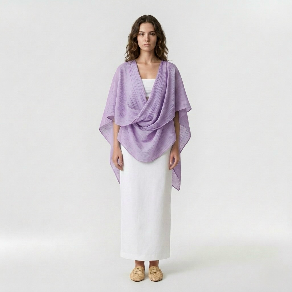 Soft Pleat Cape Top