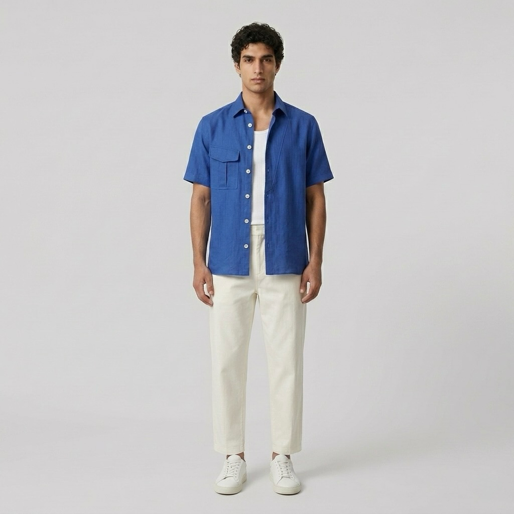Relaxed Linen-Blend Shirt