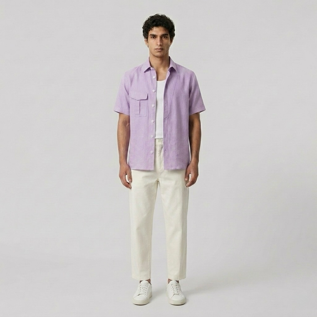 Relaxed Linen-Blend Shirt