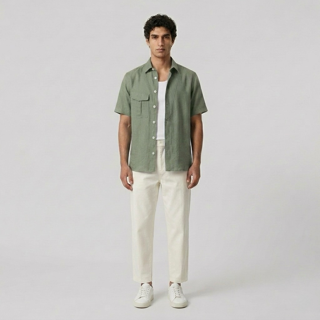 Relaxed Linen-Blend Shirt