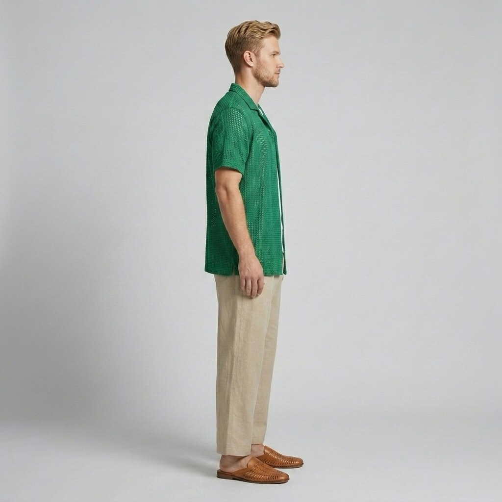 Airy Open-Knit Shirt