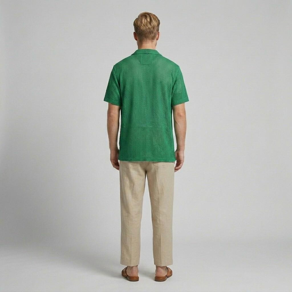 Airy Open-Knit Shirt