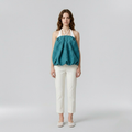 Halter Neck Bubble-Hem Top