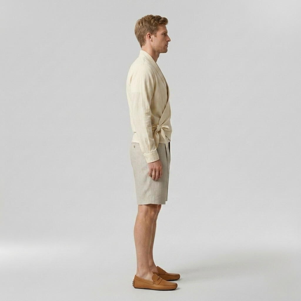Wrap-Front Lightweight Knit