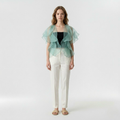 Organza Ruffle Occasion Top
