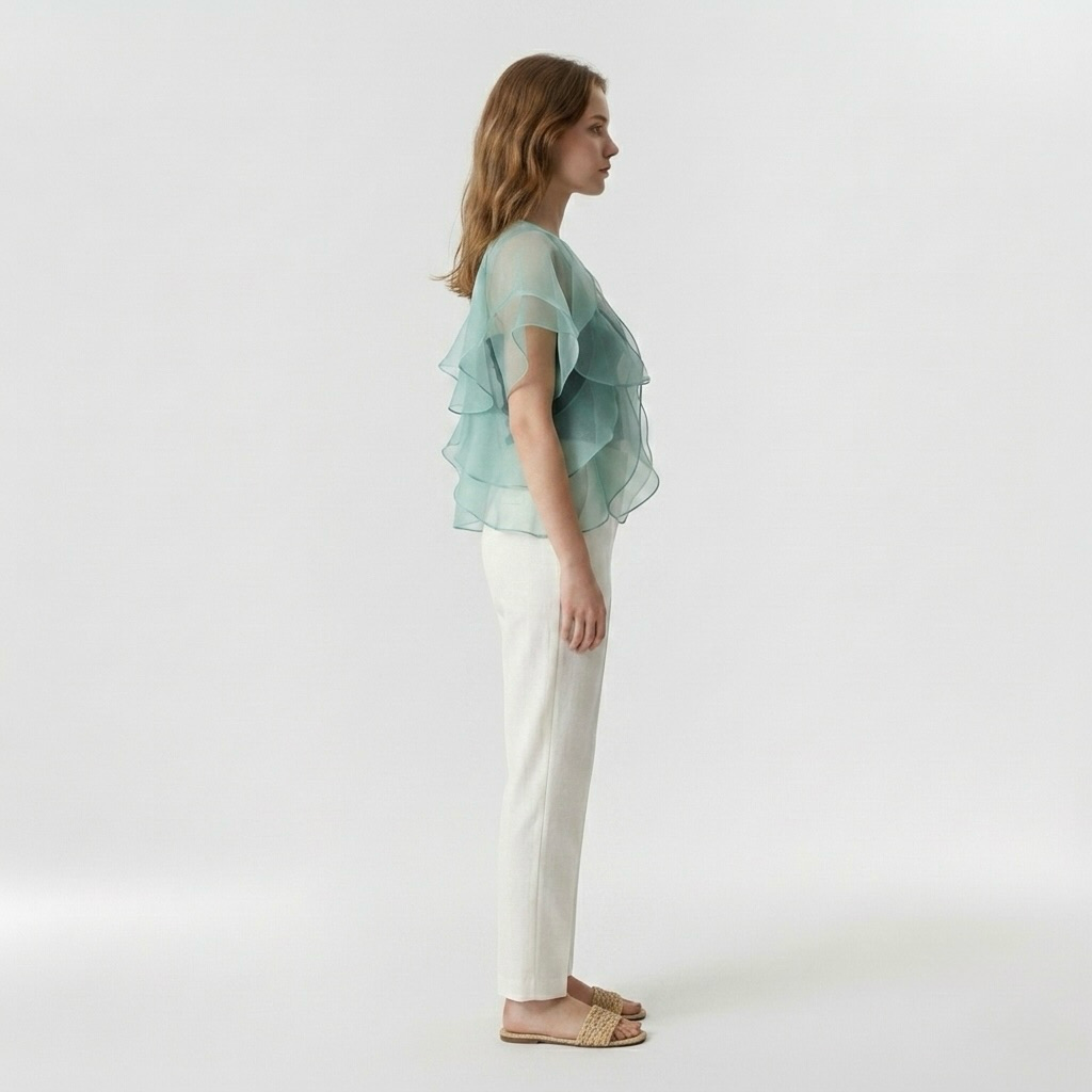 Organza Ruffle Occasion Top