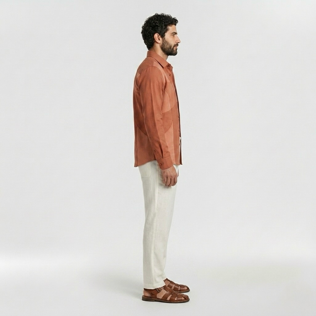 Panelled Long-Sleeve Shirt