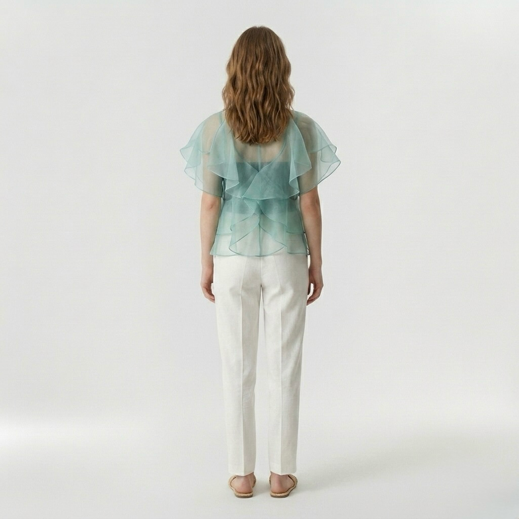 Organza Ruffle Occasion Top