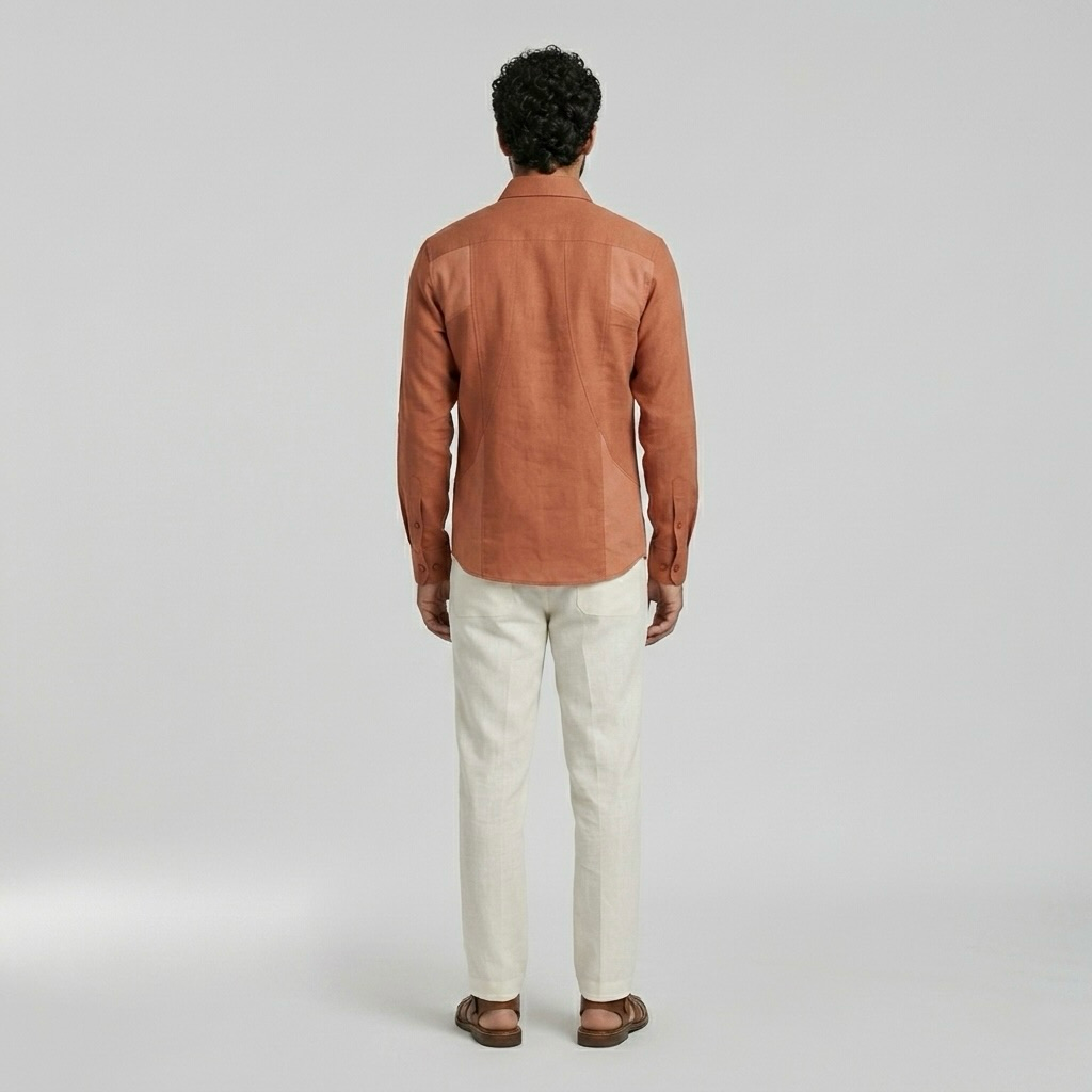 Panelled Long-Sleeve Shirt
