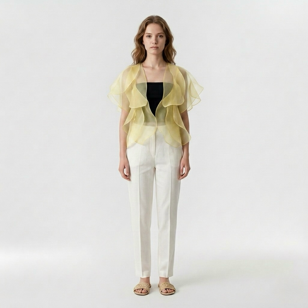 Organza Ruffle Occasion Top