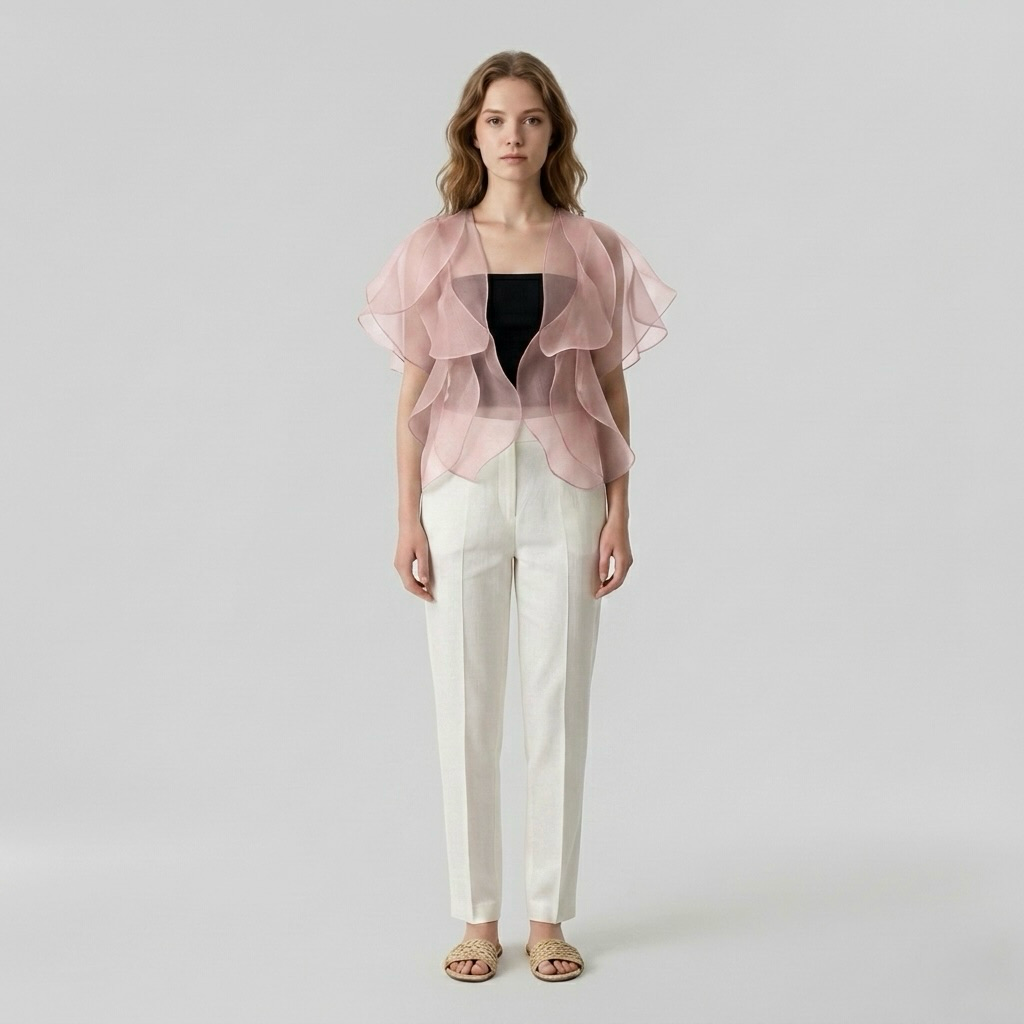 Organza Ruffle Occasion Top