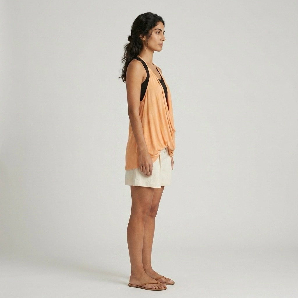 Halter Drape Overlay Top