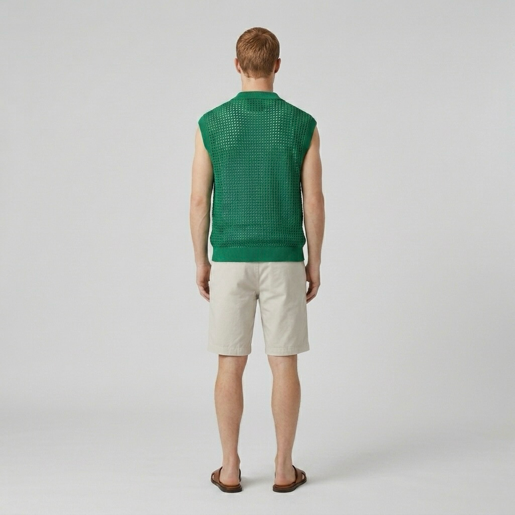 Sleeveless Knit Polo