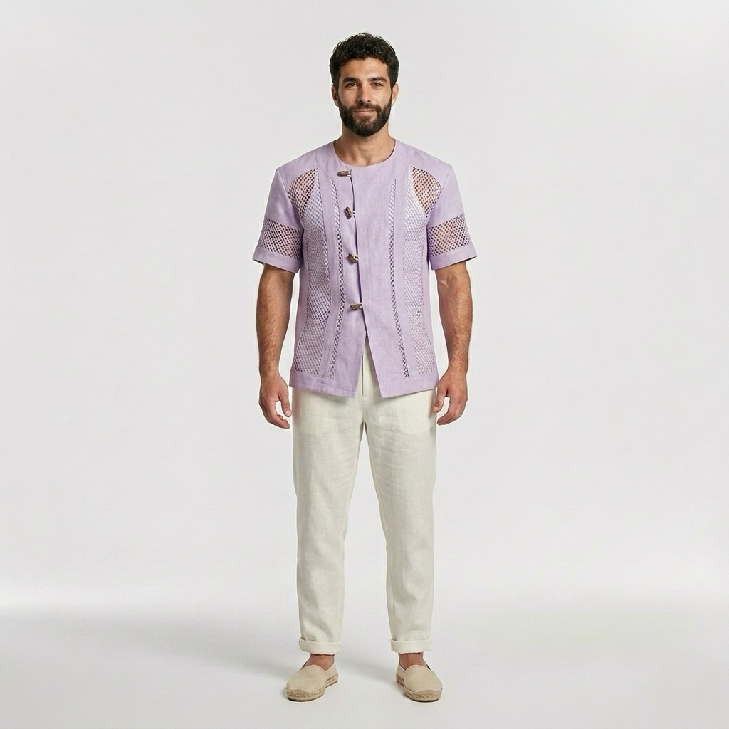 Mesh-Panel Vent Shirt