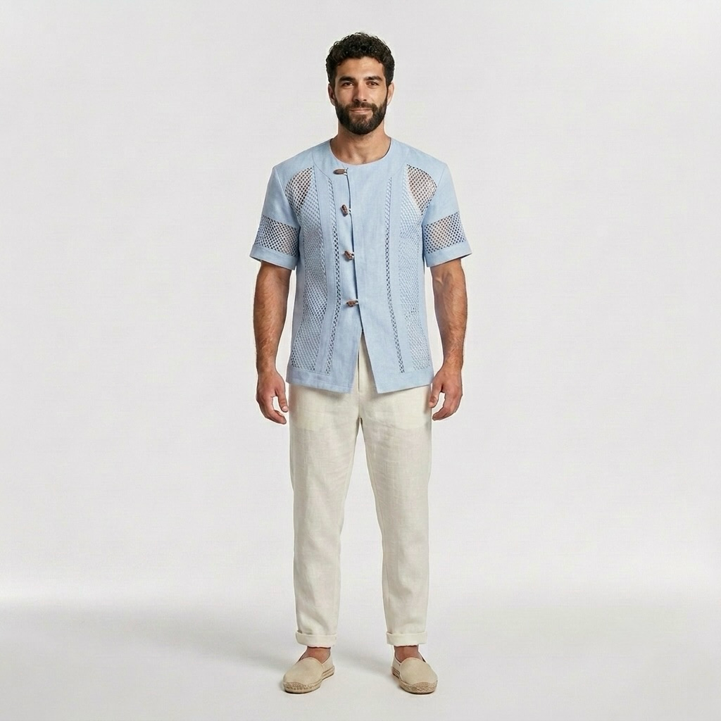 Mesh-Panel Vent Shirt