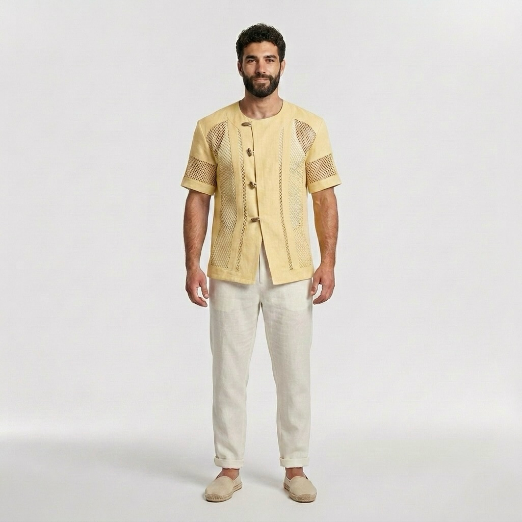 Mesh-Panel Vent Shirt