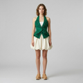Sculpted Pleat Halter Top