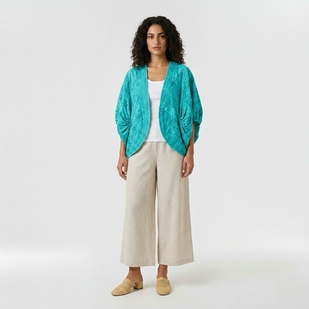 Cocoon-Sleeve Open Cover-Up