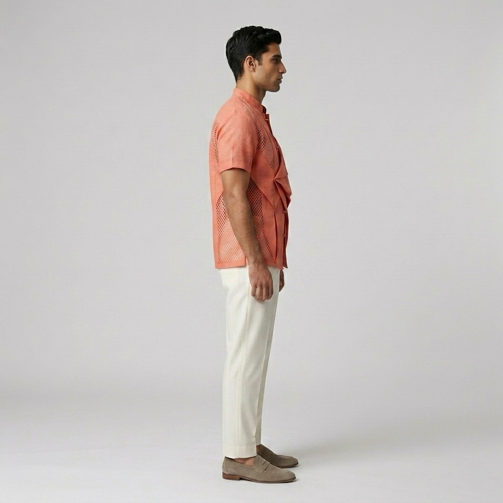 Fold-Detail Statement Shirt