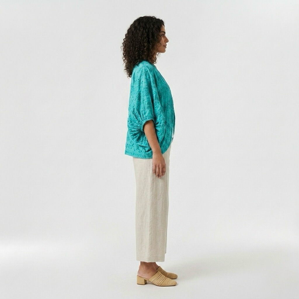 Cocoon-Sleeve Open Cover-Up