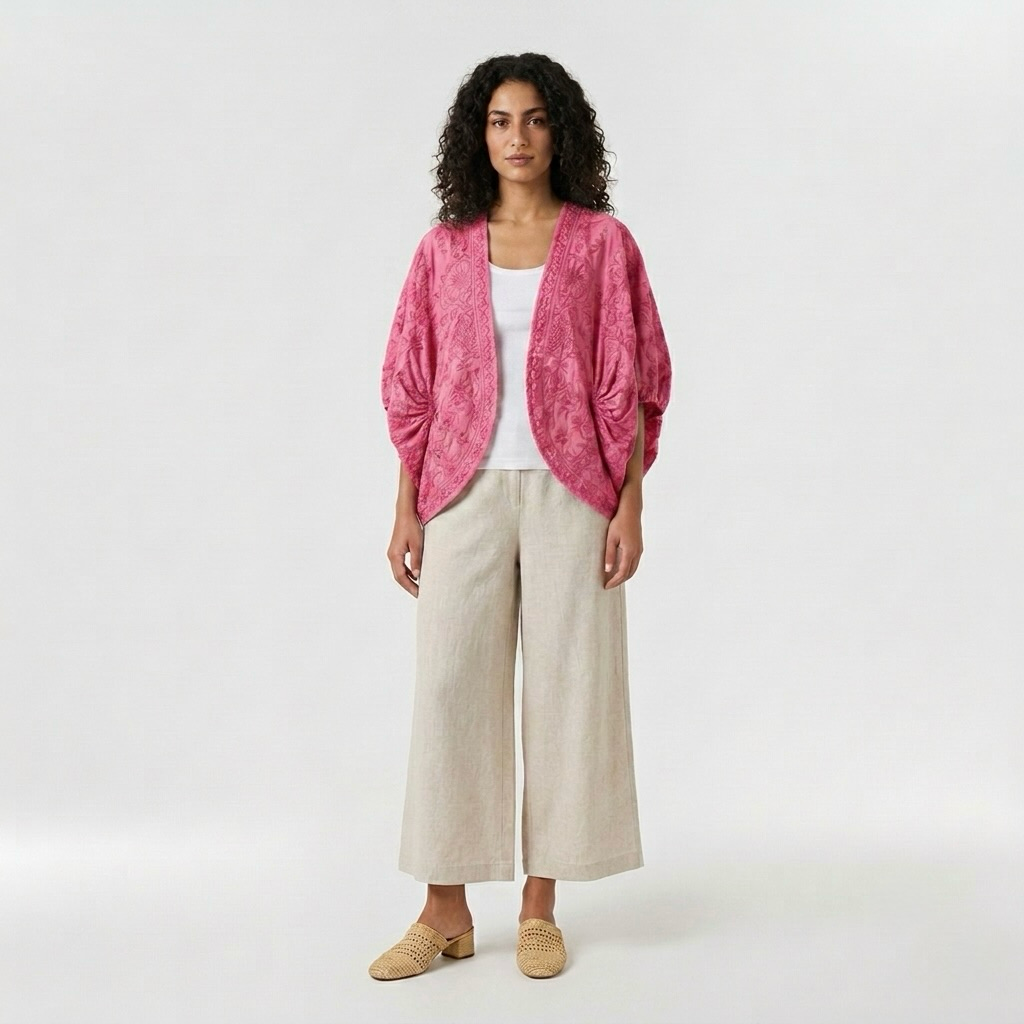 Cocoon-Sleeve Open Cover-Up