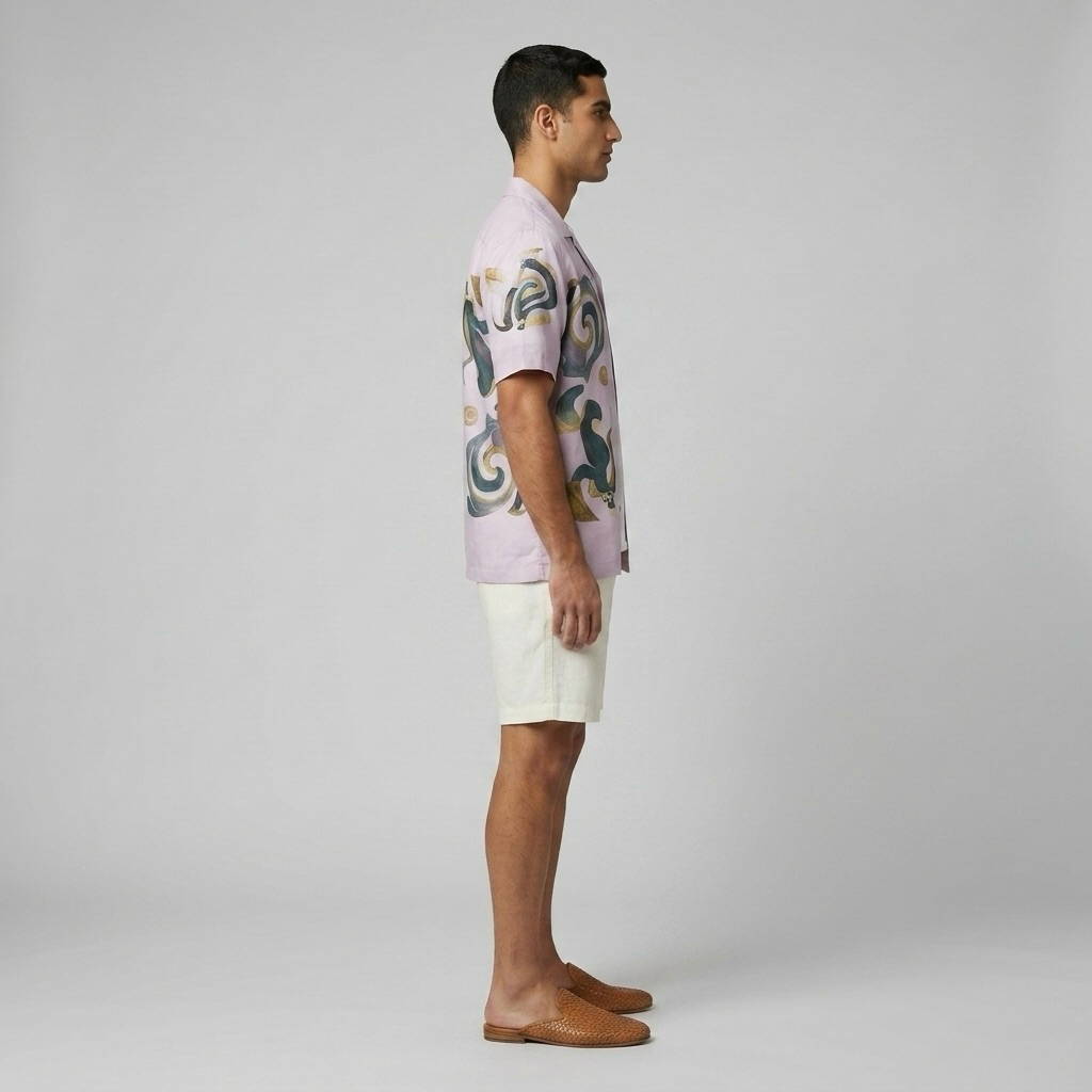 Abstract-Print Camp Shirt