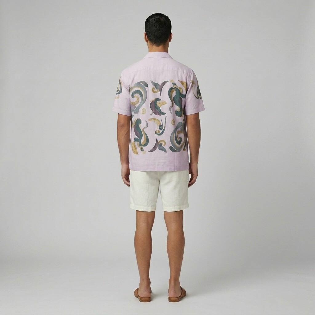 Abstract-Print Camp Shirt