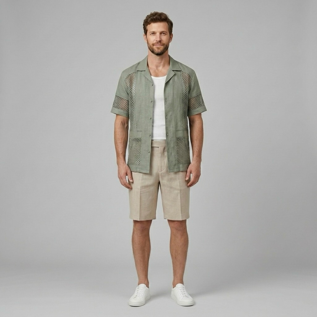 Vented Mesh Camp Shirt