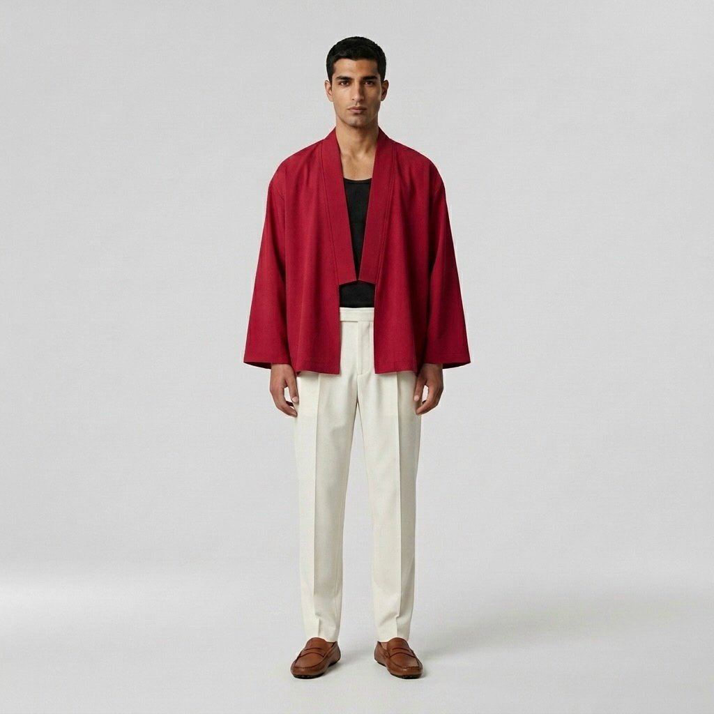 Clean-Line Kimono Layer