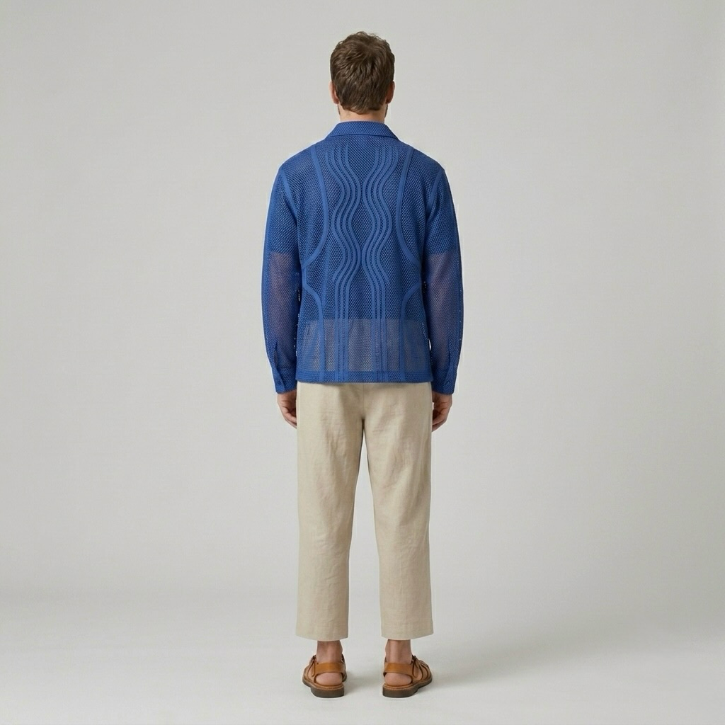 Semi-Sheer Mesh Overshirt